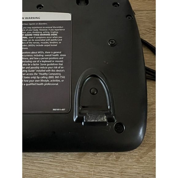 Microsoft Natural Ergonomic Keyboard USB 4000 V1.0 KU-0462 W/ Front Lifter - Picture 7 of 7